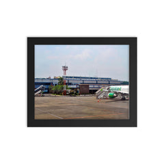 Halim Perdanakusuma framed print on a plain backdrop in size 8"x10".