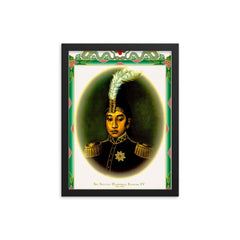 Hamengkubuwono IV framed print on a plain backdrop in size 12"x16".