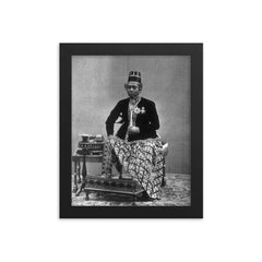 Hamengkubuwono VI framed print on a plain backdrop in size 8"x10".