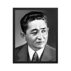 Hamid Olimjon framed print on a plain backdrop in size 16"x20".