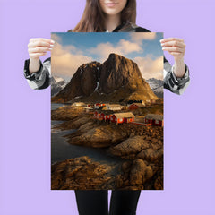 Hamnoy and Reinefjord Peaks Lofoten Norway poster 3