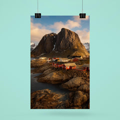 Hamnoy and Reinefjord Peaks Lofoten Norway poster 6