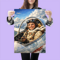 Hanna Reitsch in glider cockpit poster 3