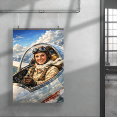 Hanna Reitsch in glider cockpit poster 4