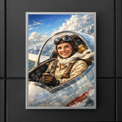 Hanna Reitsch in glider cockpit poster 5