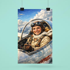 Hanna Reitsch in glider cockpit poster 6