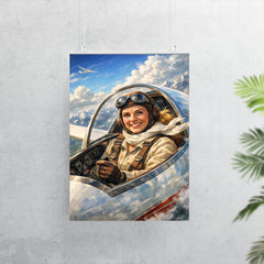 Hanna Reitsch in glider cockpit poster 7