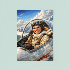 Hanna Reitsch in glider cockpit poster 8