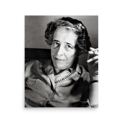 Hannah Arendt poster on a plain backdrop in size 16"x20".