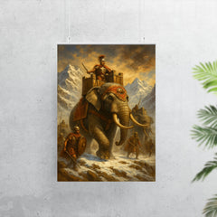 Hannibal Barca alpine war elephants poster 7