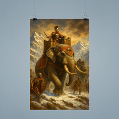 Hannibal Barca alpine war elephants poster 9