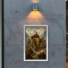 Hannibal crossing the Alps with elephants poster 2
