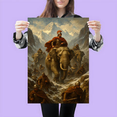 Hannibal crossing the Alps with elephants poster 3