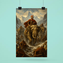 Hannibal crossing the Alps with elephants poster 6