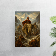 Hannibal crossing the Alps with elephants poster 7