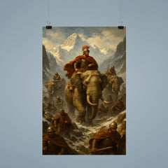 Hannibal crossing the Alps with elephants poster 9