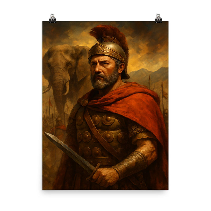 Hannibal poster on a plain backdrop in size 8