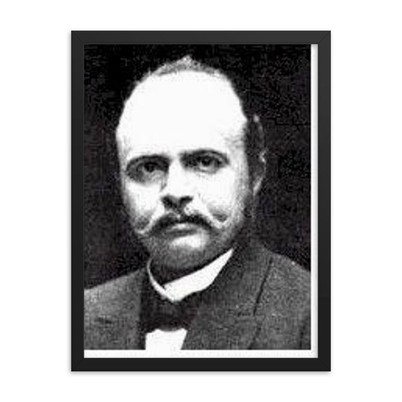 Hans Driesch framed print on a plain backdrop in size 18