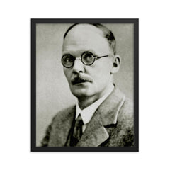 Hans Geiger framed print on a plain backdrop in size 16"x20".