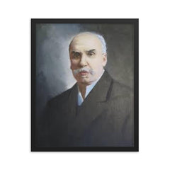 Hans Gross framed print on a plain backdrop in size 16"x20".