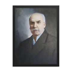 Hans Gross framed print on a plain backdrop in size 18"x24".