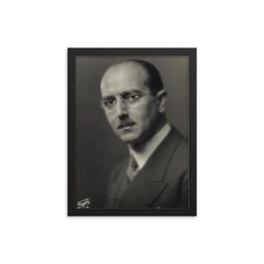 Hans Kelsen framed print on a plain backdrop in size 12"x16".