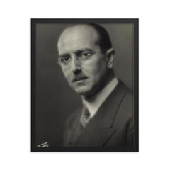 Hans Kelsen framed print on a plain backdrop in size 16"x20".