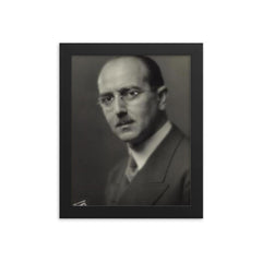 Hans Kelsen framed print on a plain backdrop in size 8"x10".