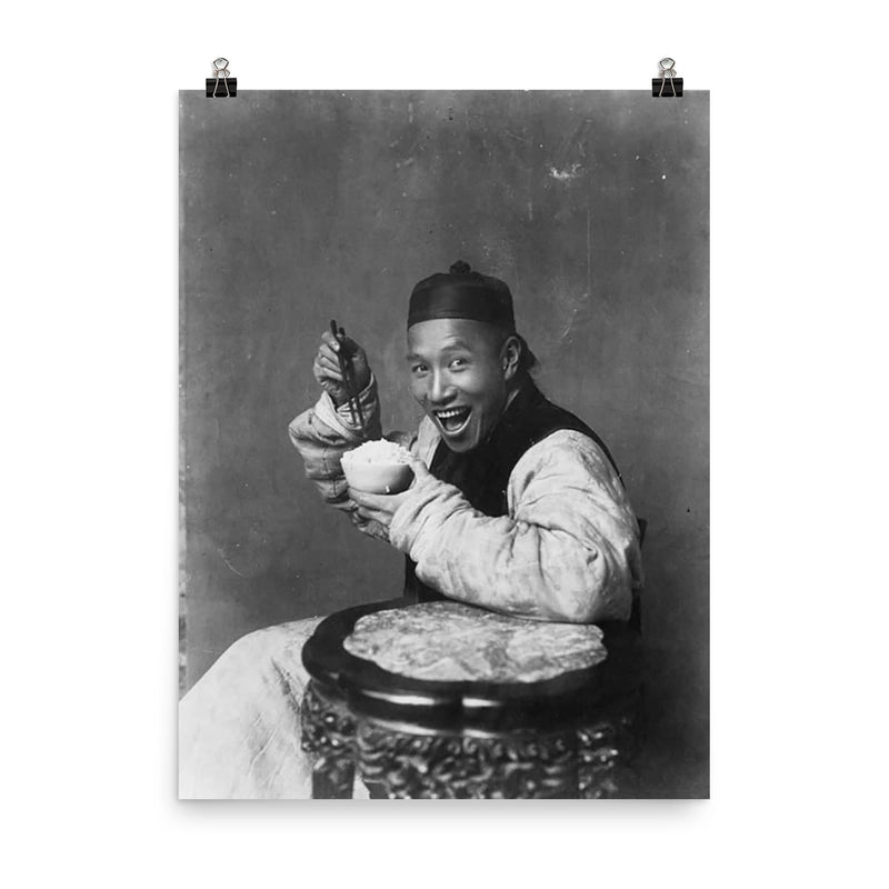 Happiest Man in China poster on a plain backdrop in size 8