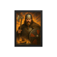 Harald Hardrada framed print on a plain backdrop in size 12"x16".