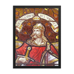 Harald Hardrada framed print on a plain backdrop in size 18"x24".