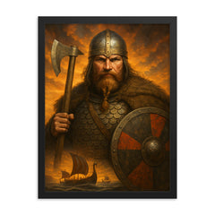 Harald Hardrada framed print on a plain backdrop in size 18"x24".
