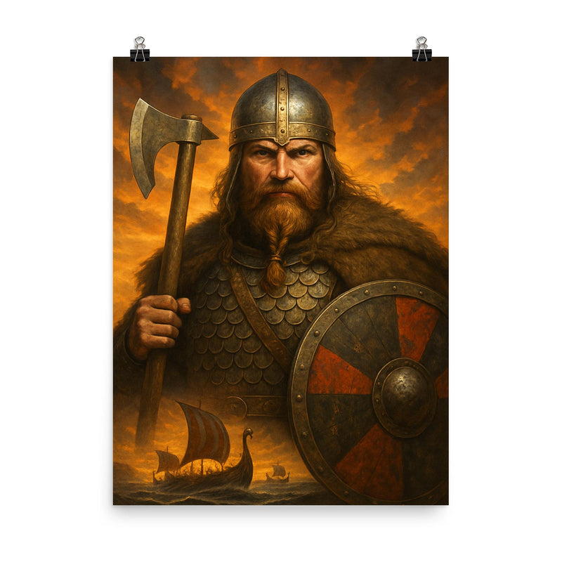 Harald Hardrada poster on a plain backdrop in size 8
