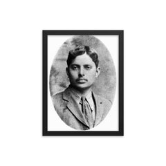 Harilal Gandhi framed print on a plain backdrop in size 12"x16".