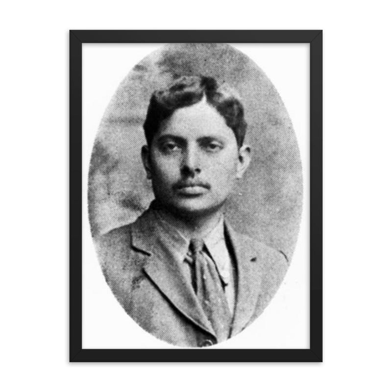 Harilal Gandhi framed print on a plain backdrop in size 18