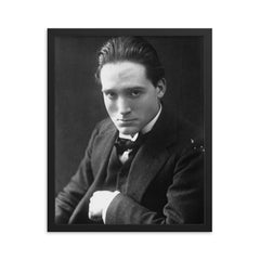 Harley Granville-Barker framed print on a plain backdrop in size 16"x20".