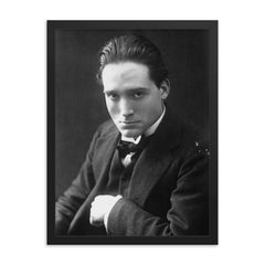 Harley Granville-Barker framed print on a plain backdrop in size 18"x24".