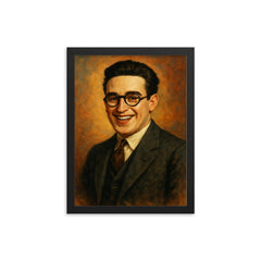 Harold Lloyd framed print on a plain backdrop in size 12"x16".