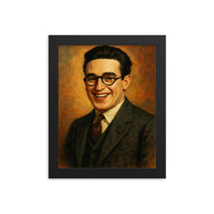 Harold Lloyd framed print on a plain backdrop in size 8"x10".