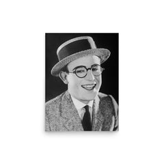 Harold Lloyd poster on a plain backdrop in size 12"x16".