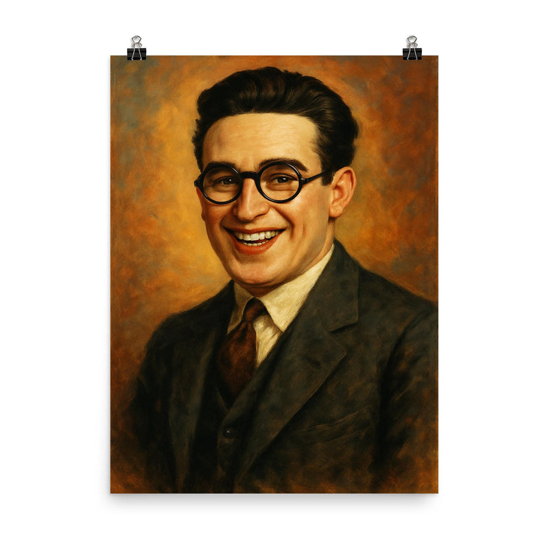 Harold Lloyd poster on a plain backdrop in size 8