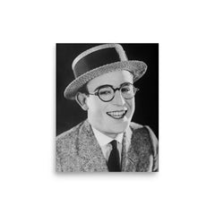 Harold Lloyd poster on a plain backdrop in size 8"x10".