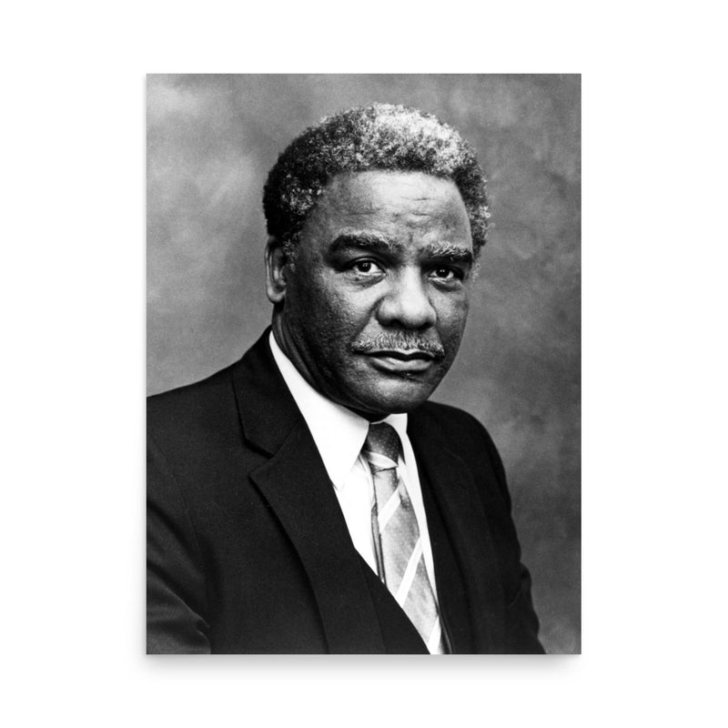 Harold Washington poster on a plain backdrop in size 18