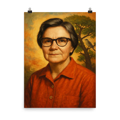 Harper Lee poster on a plain backdrop in size 8"x10".