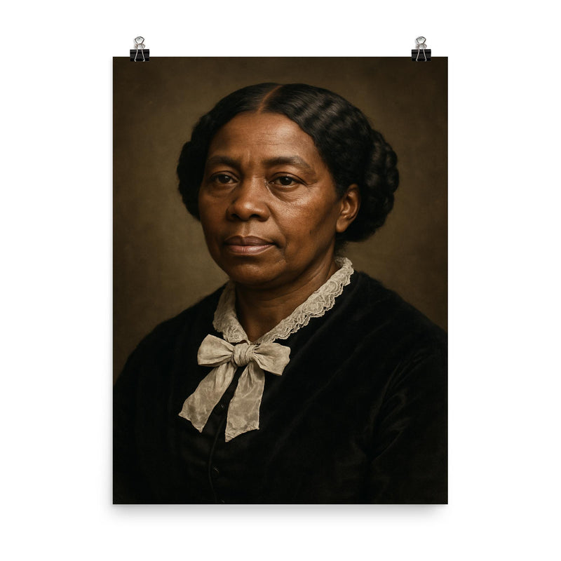 Harriet Jacobs portrait poster on a plain backdrop in size 8