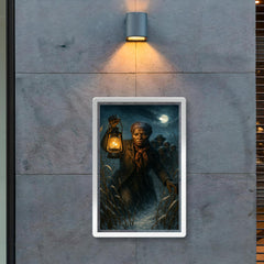 Harriet Tubman guiding fugitives through winter reeds poster 2