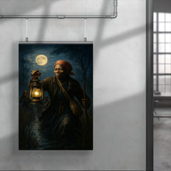 Harriet Tubman moonlit rescue through marshland poster 4