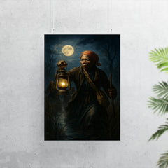 Harriet Tubman moonlit rescue through marshland poster 7