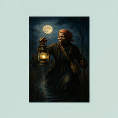 Harriet Tubman moonlit rescue through marshland poster 8