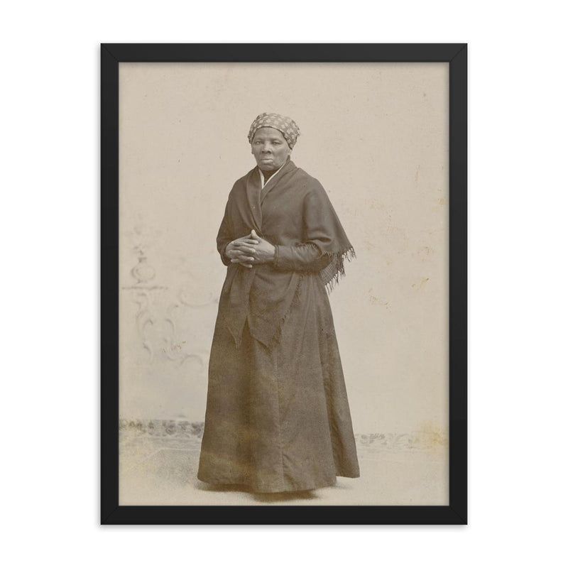 Harriet Tubman official portrait framed print on a plain backdrop in size 18